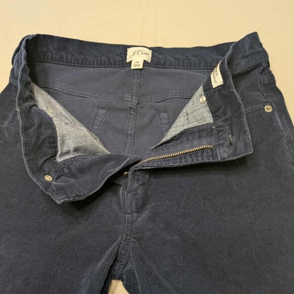 J. Crew Corduroy 5 Pocket Dark Wash Blue Jeans Womens 28 Pullon Zip Fly - Picture 4 of 14